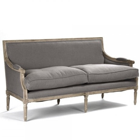 Louis Sofa Grey Linen