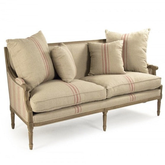 Louis Sofa Red Stripe