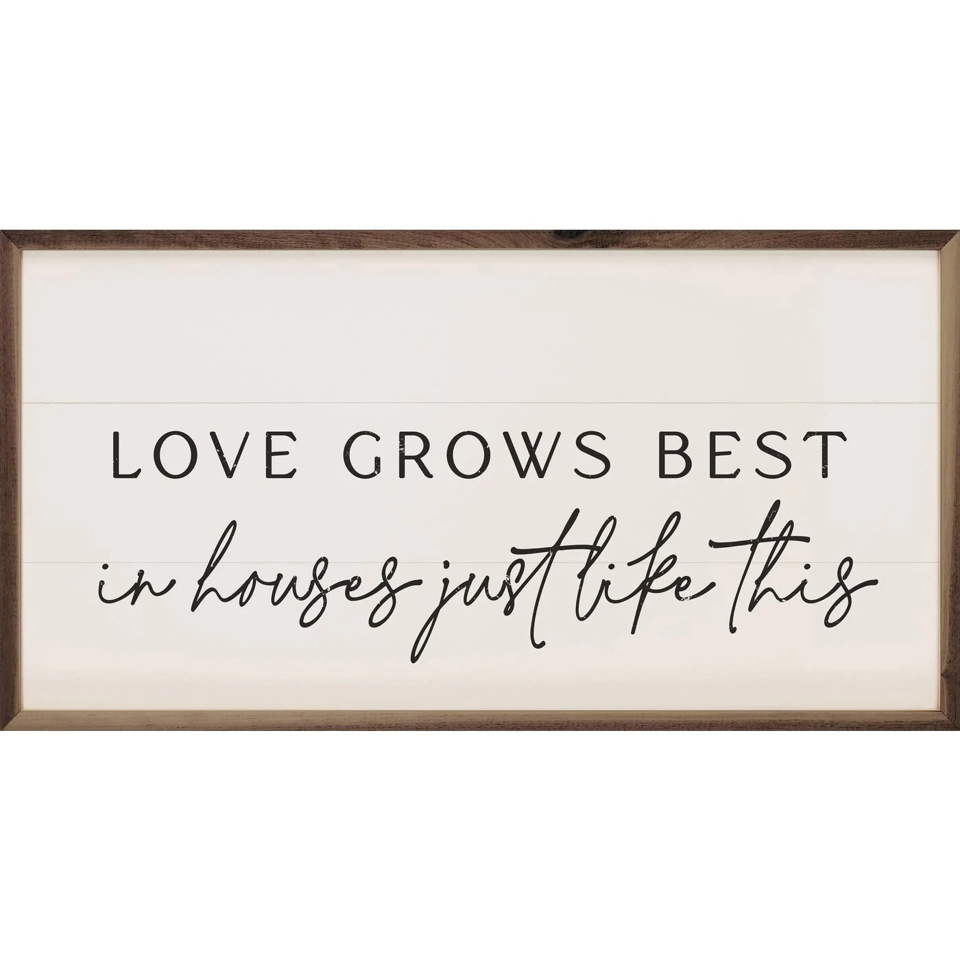 Love Grows Best Wood Framed Print