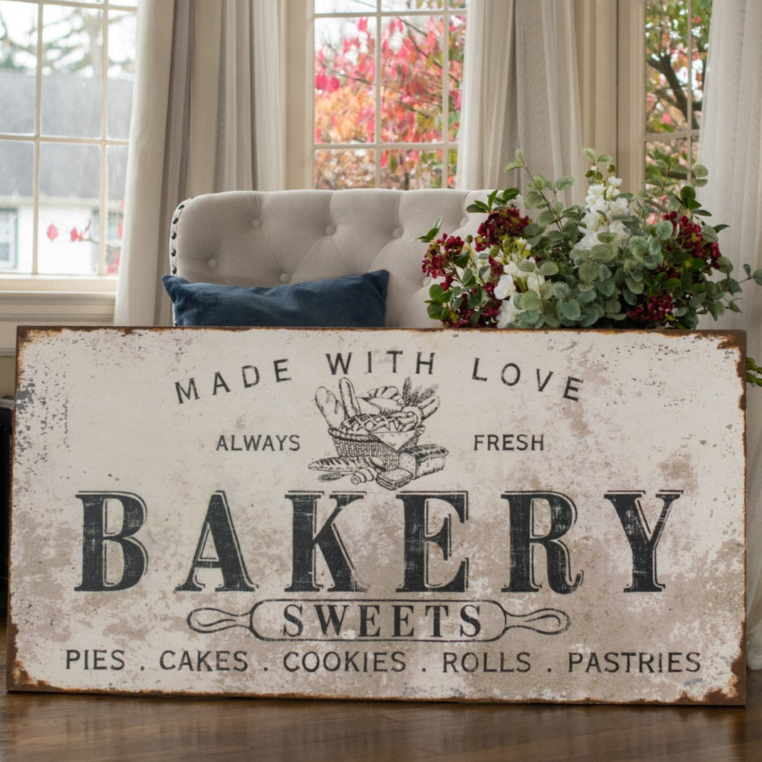 Made With Love Bakery Metal Sign