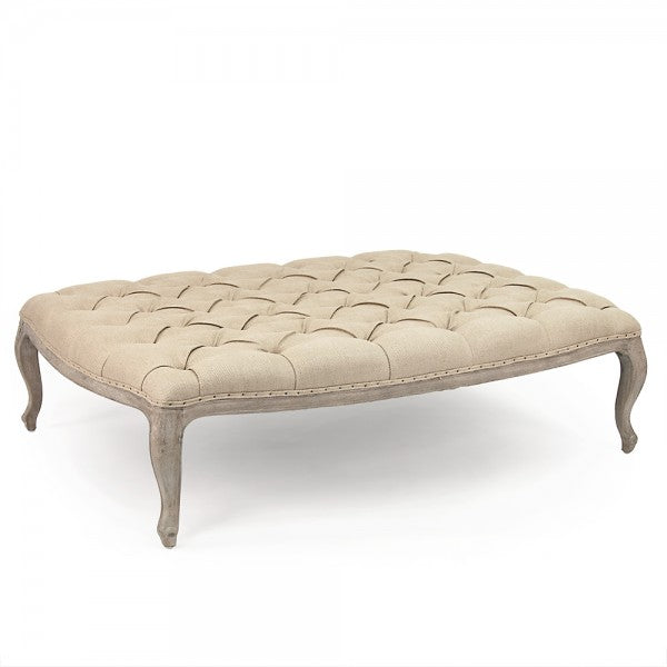 Maison Hemp Tufted Rectangular Ottoman