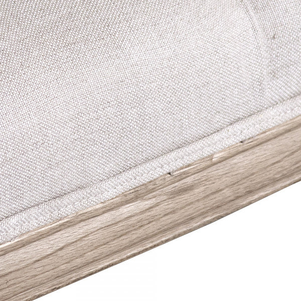 Maison Natural Linen Tufted Rectangular Ottoman