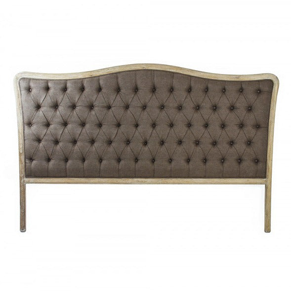 Maison Tufted Headboard King Aubergine Linen