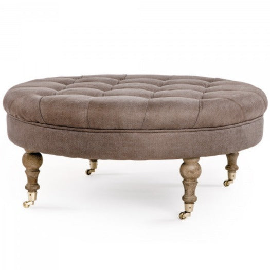 Maison Tufted Round Ottoman