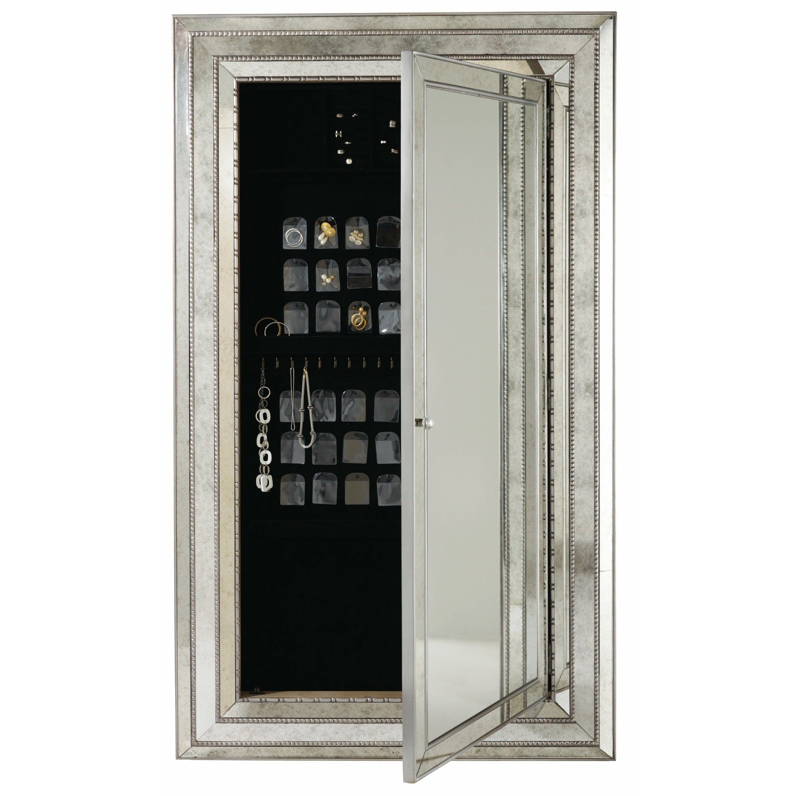 Melange Glamour Floor Mirror w/Jewelry Armoire Storage