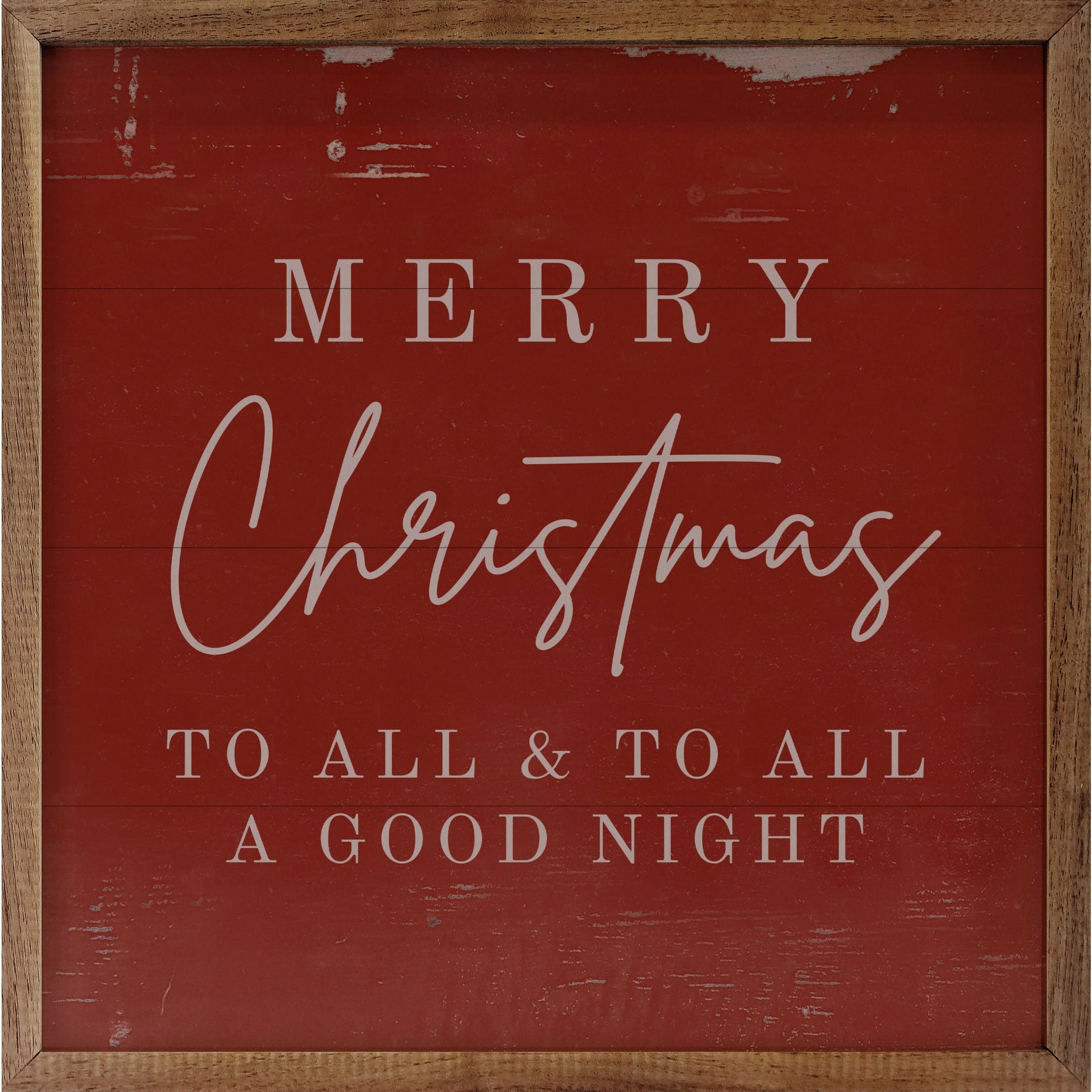 Merry Christmas To All Wood Framed Print