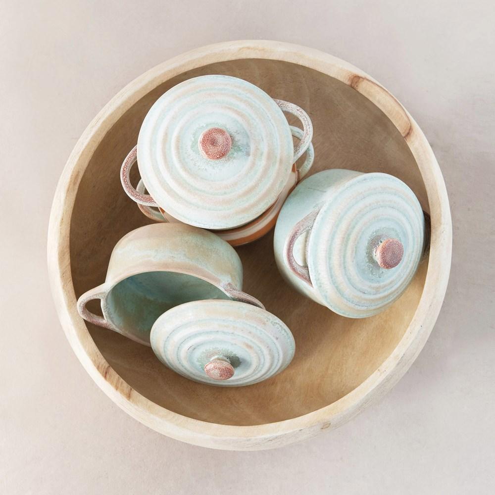 Miniature Reactive Glaze Stoneware Baker