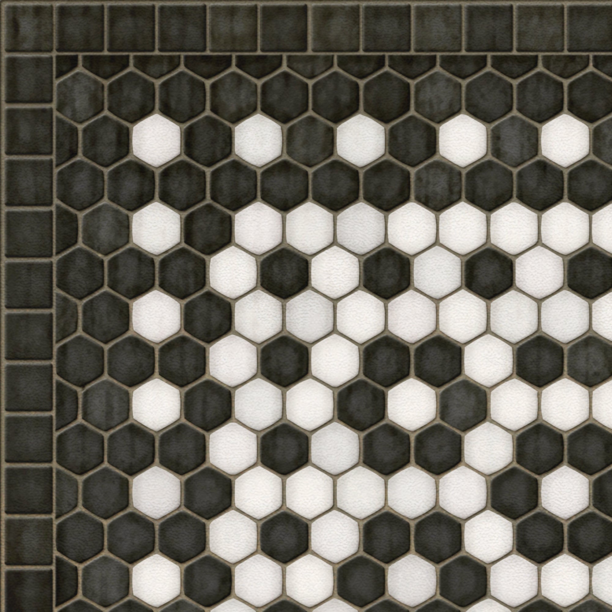 Mosaic C Catherine Street Vinyl Floor Cloth