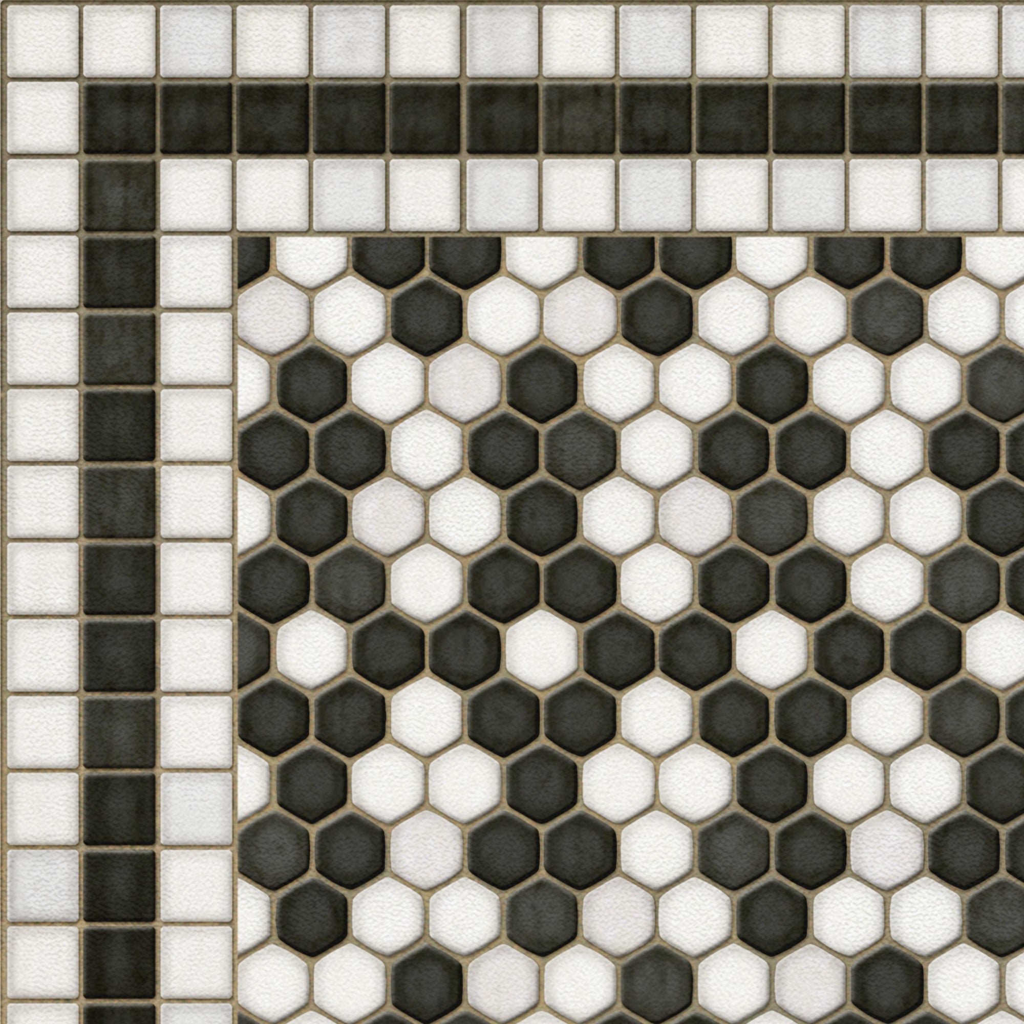 Mosaic D Fordham Road Vinyl Floor Cloth