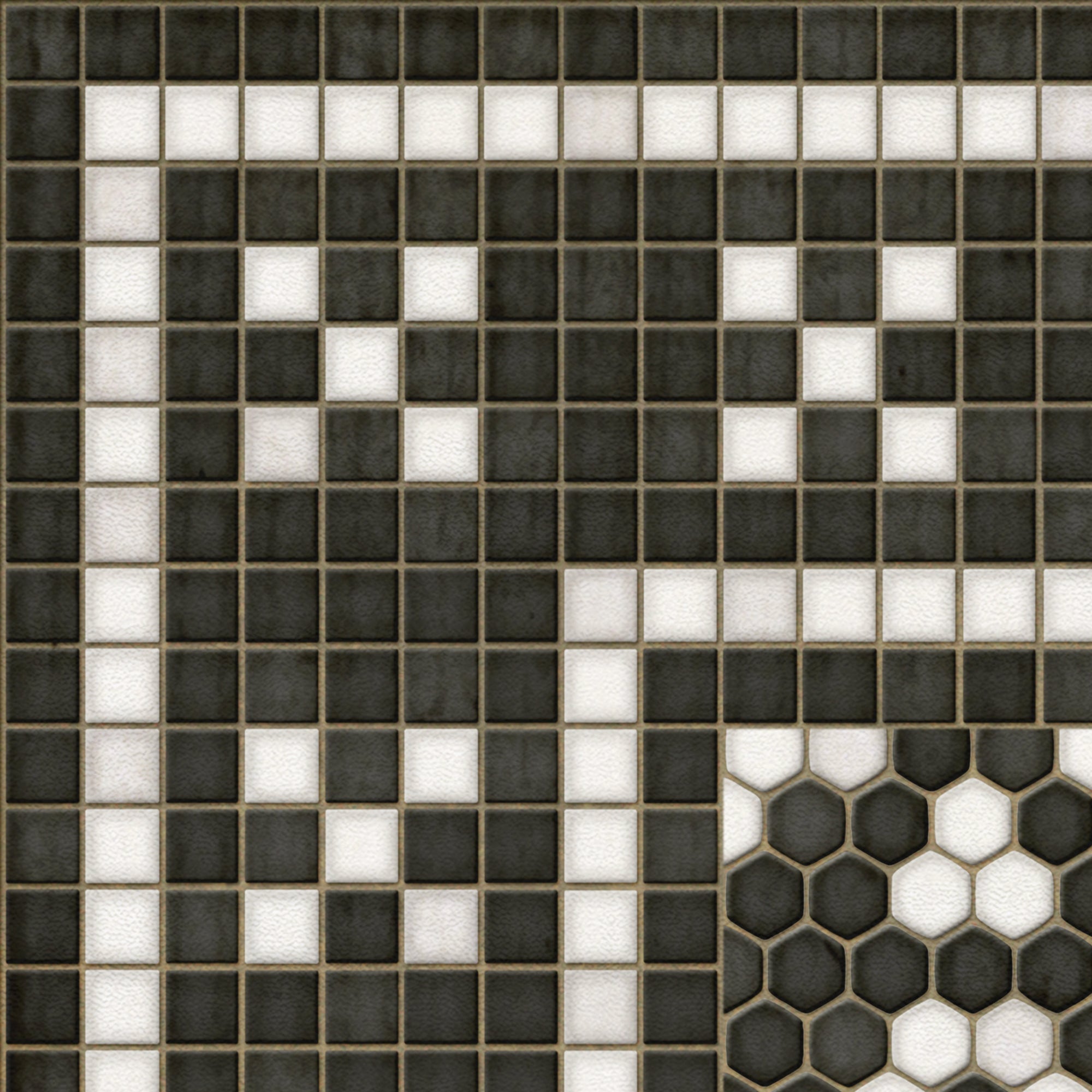 Mosaic F Kingsbridge Road Vinyl Floor Cloth