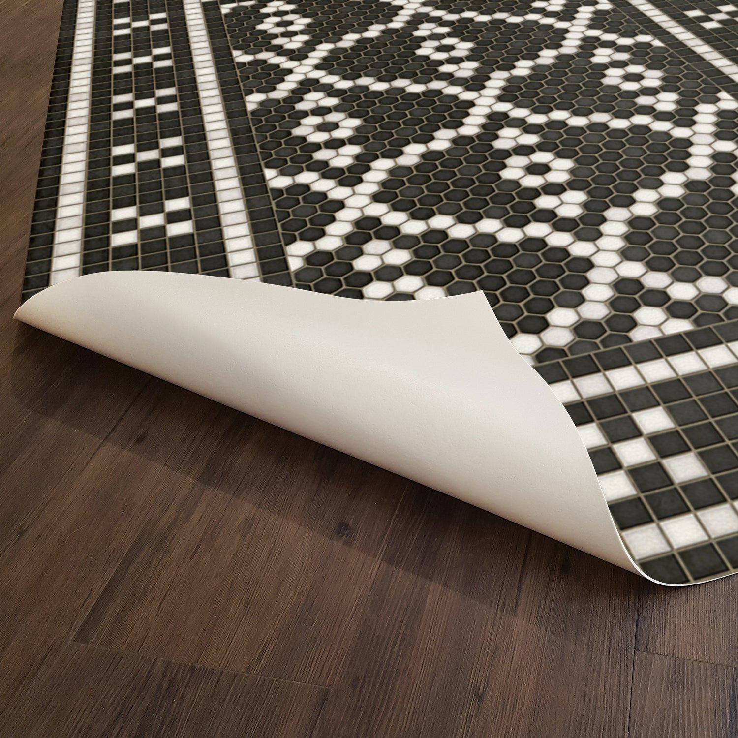 Mosaic F Kingsbridge Road Vinyl Floor Cloth