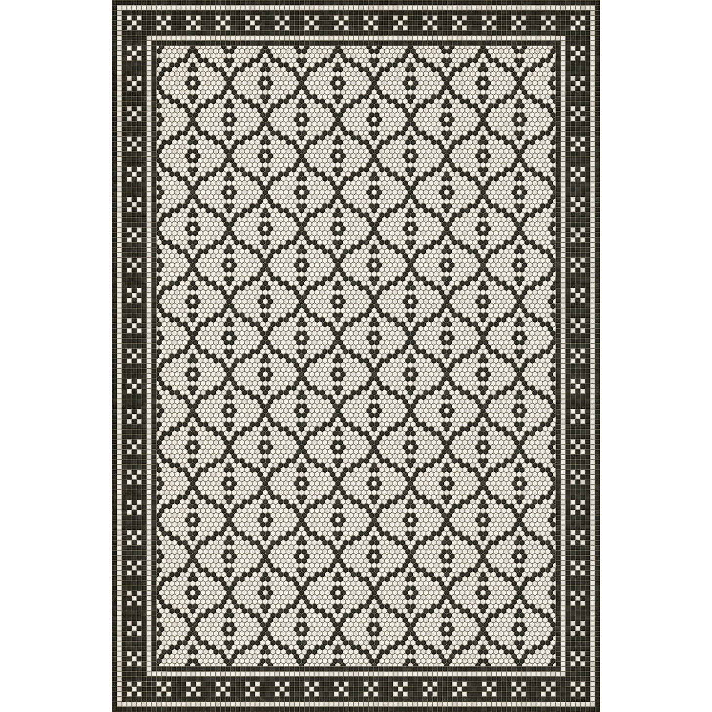 Mosaic F Pelham Bay Park Vinyl Floor Cloth