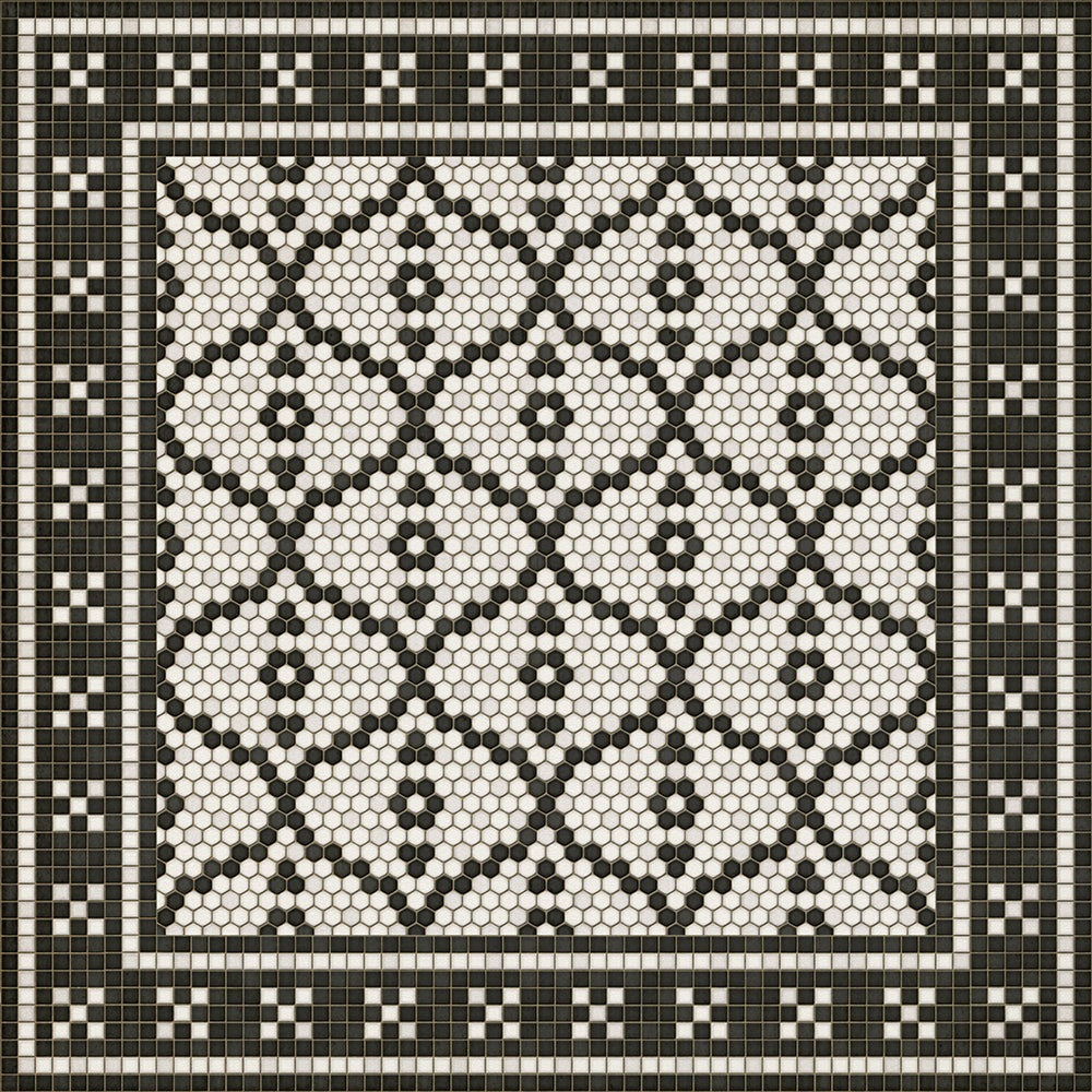 Mosaic F Pelham Bay Park Vinyl Floor Cloth