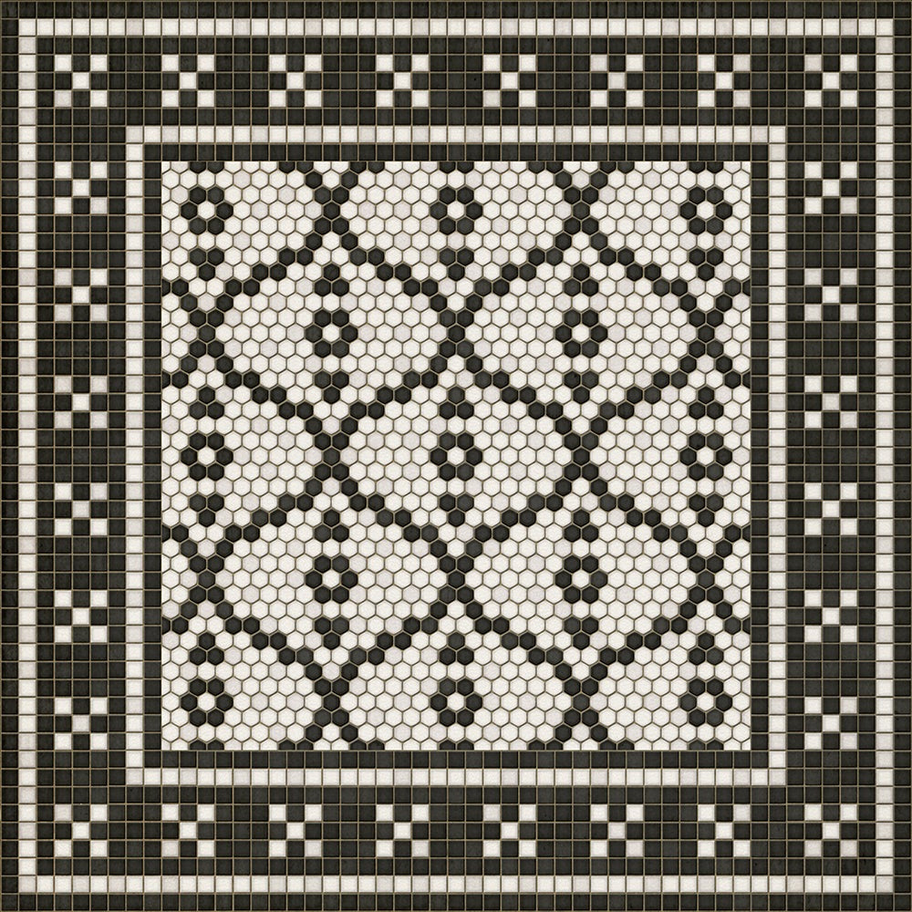 Mosaic F Pelham Bay Park Vinyl Floor Cloth