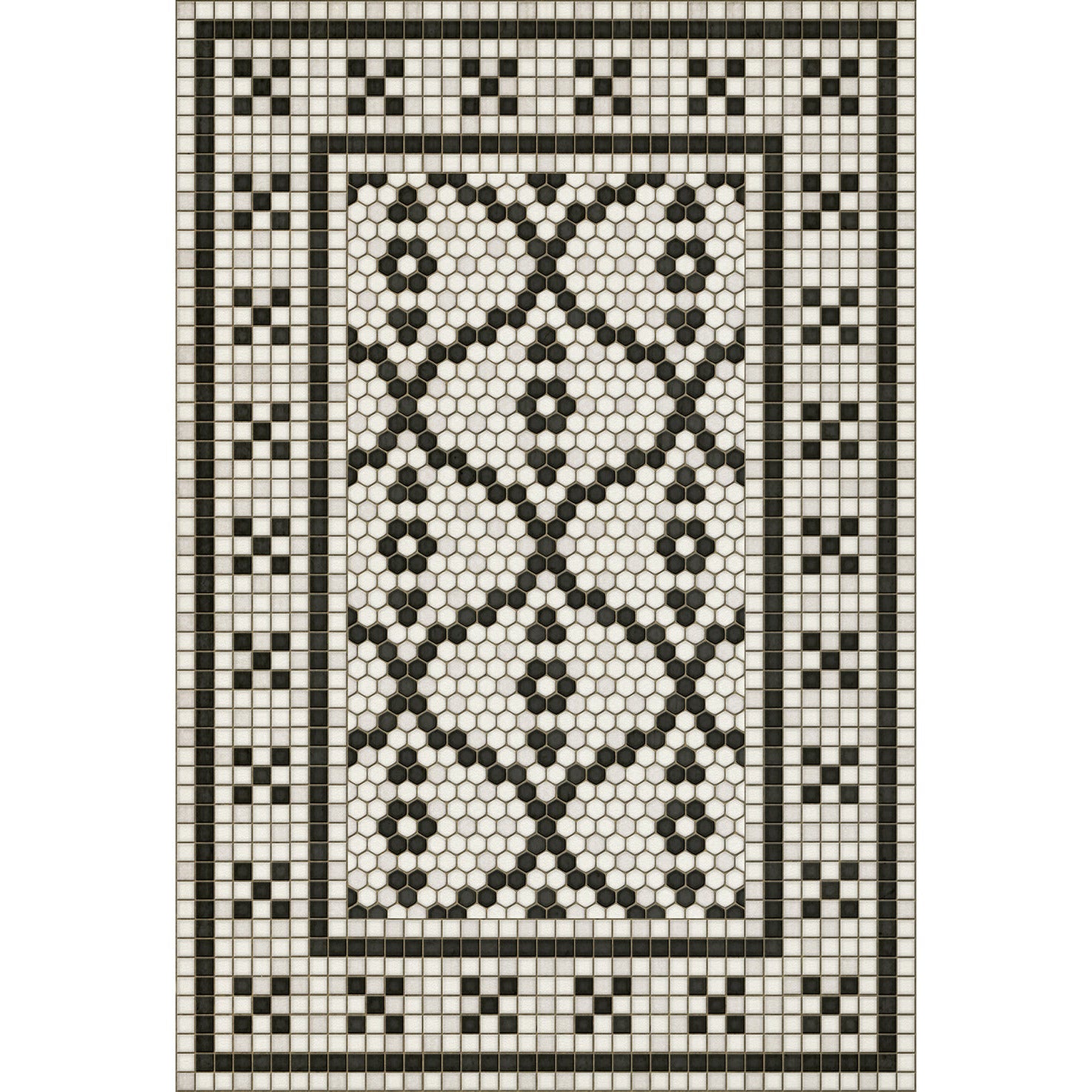 Mosaic F Queensboro Plaza Vinyl Floor Cloth