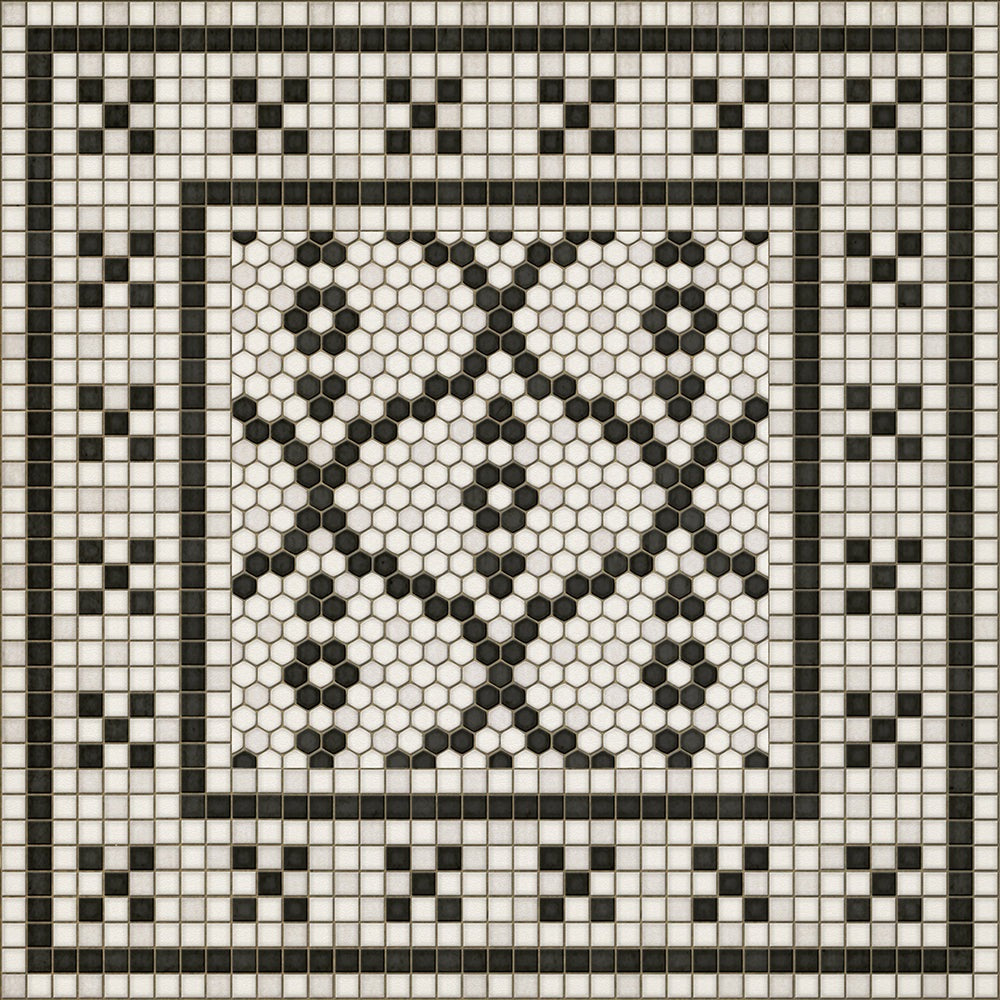 Mosaic F Queensboro Plaza Vinyl Floor Cloth