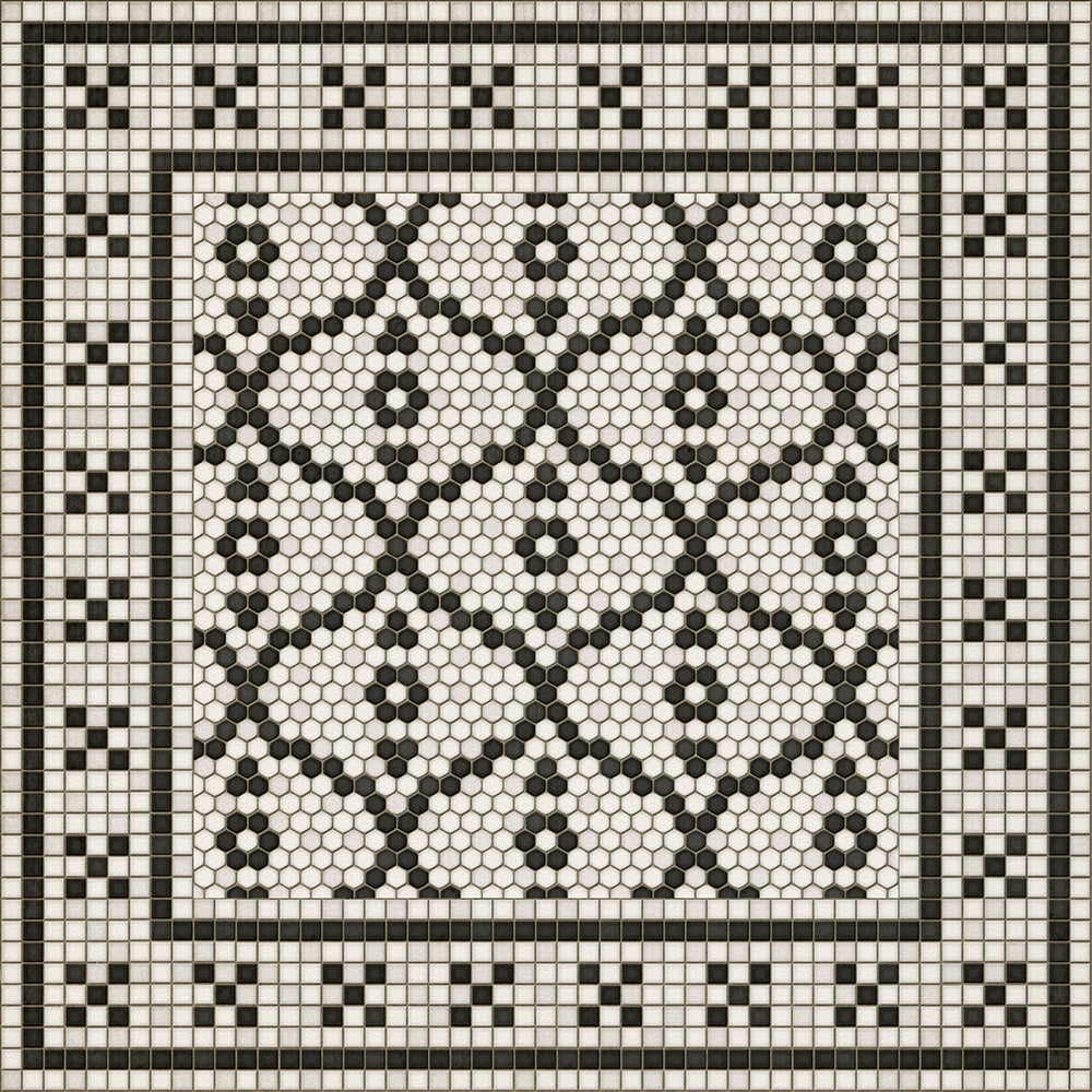 Mosaic F Queensboro Plaza Vinyl Floor Cloth