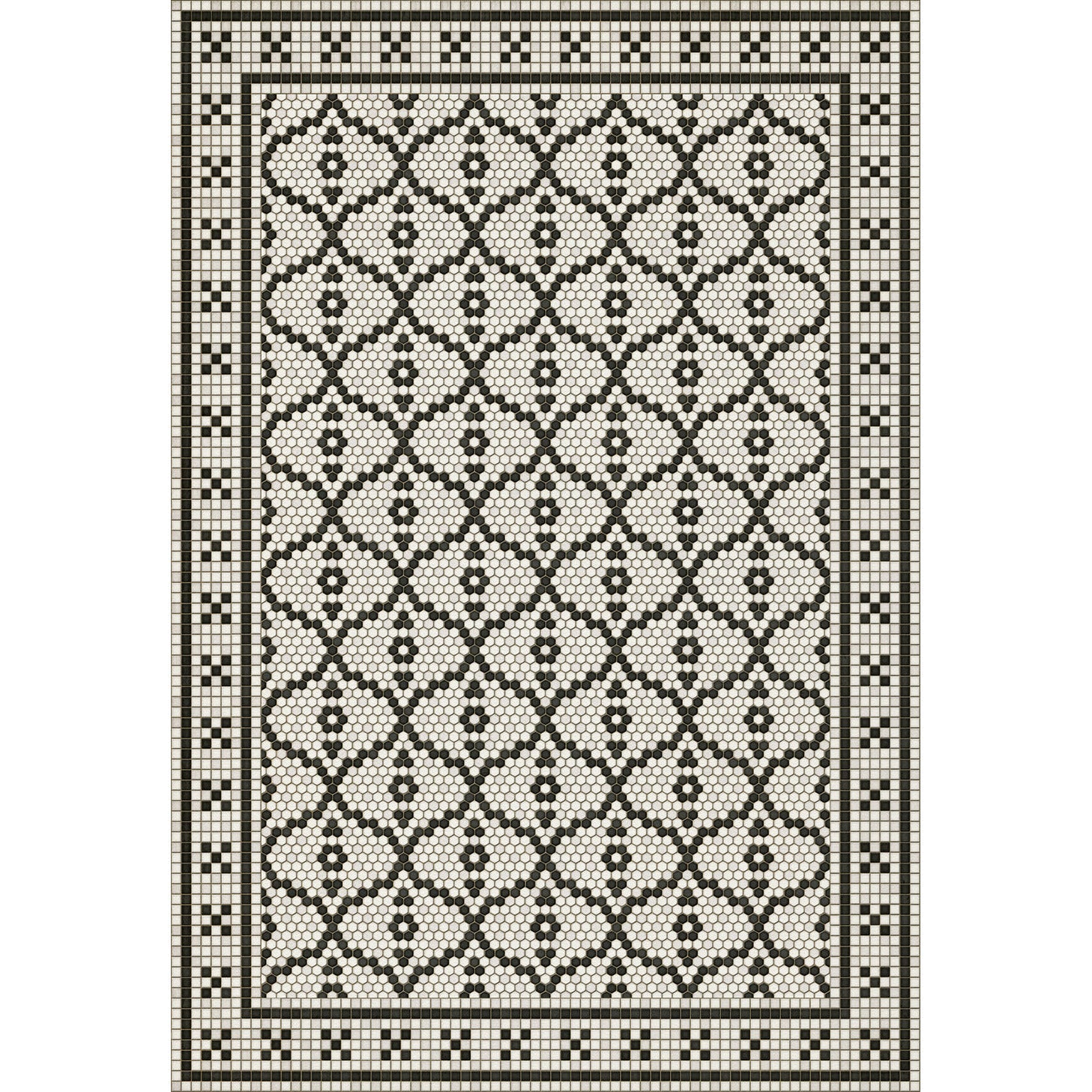 Mosaic F Queensboro Plaza Vinyl Floor Cloth