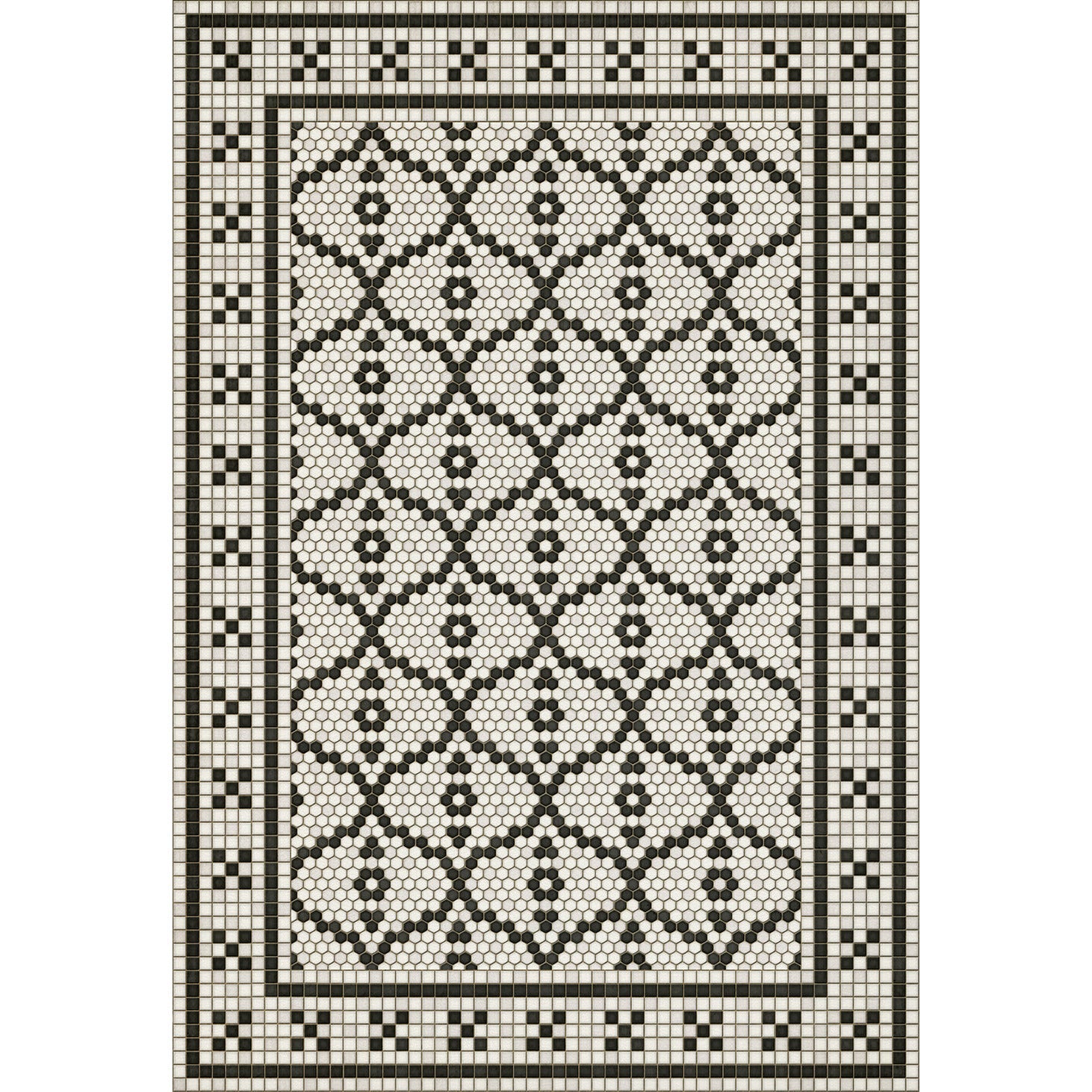 Mosaic F Queensboro Plaza Vinyl Floor Cloth
