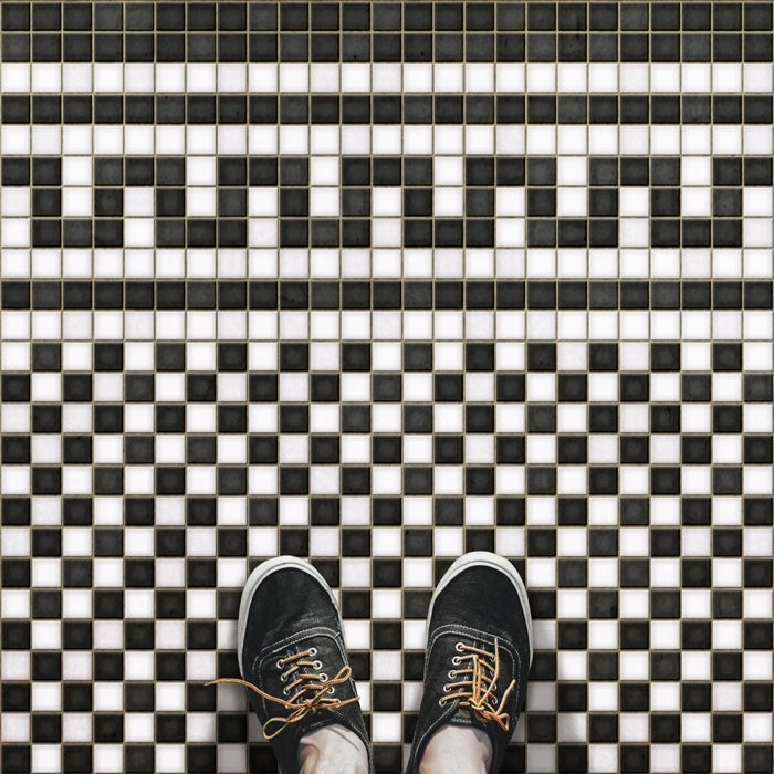Mosaic H Warren Street Vinyl Floor Cloth