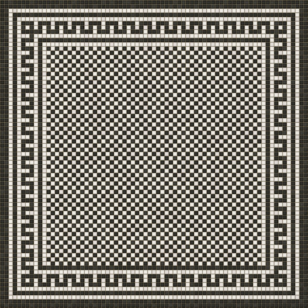 Mosaic H Warren Street Vinyl Floor Cloth