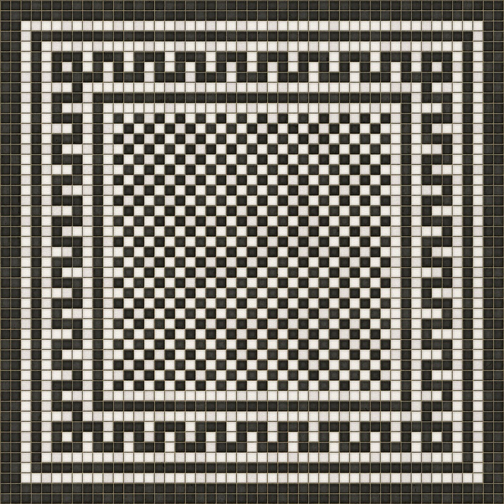 Mosaic H Warren Street Vinyl Floor Cloth