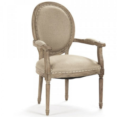 Natural Hemp Medallion Arm Chair