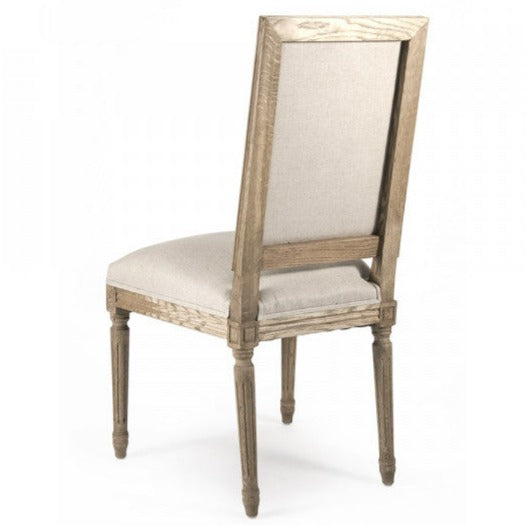 Natural Linen & Oak Louis Side Chair