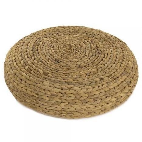 Natural Woven Floor Pouf