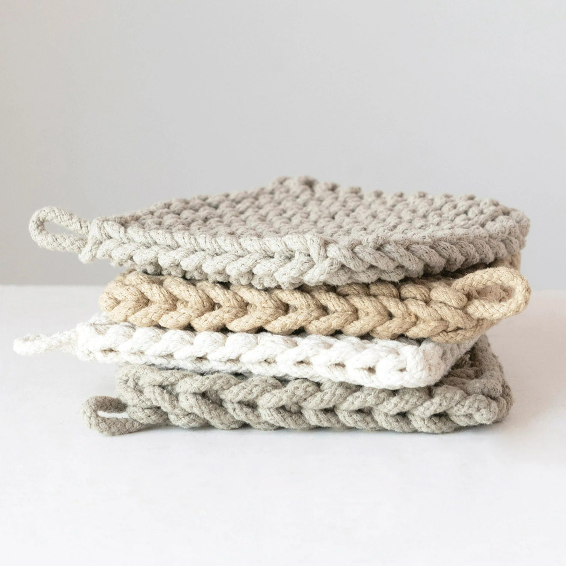 Neutral Crocheted Pot Holder