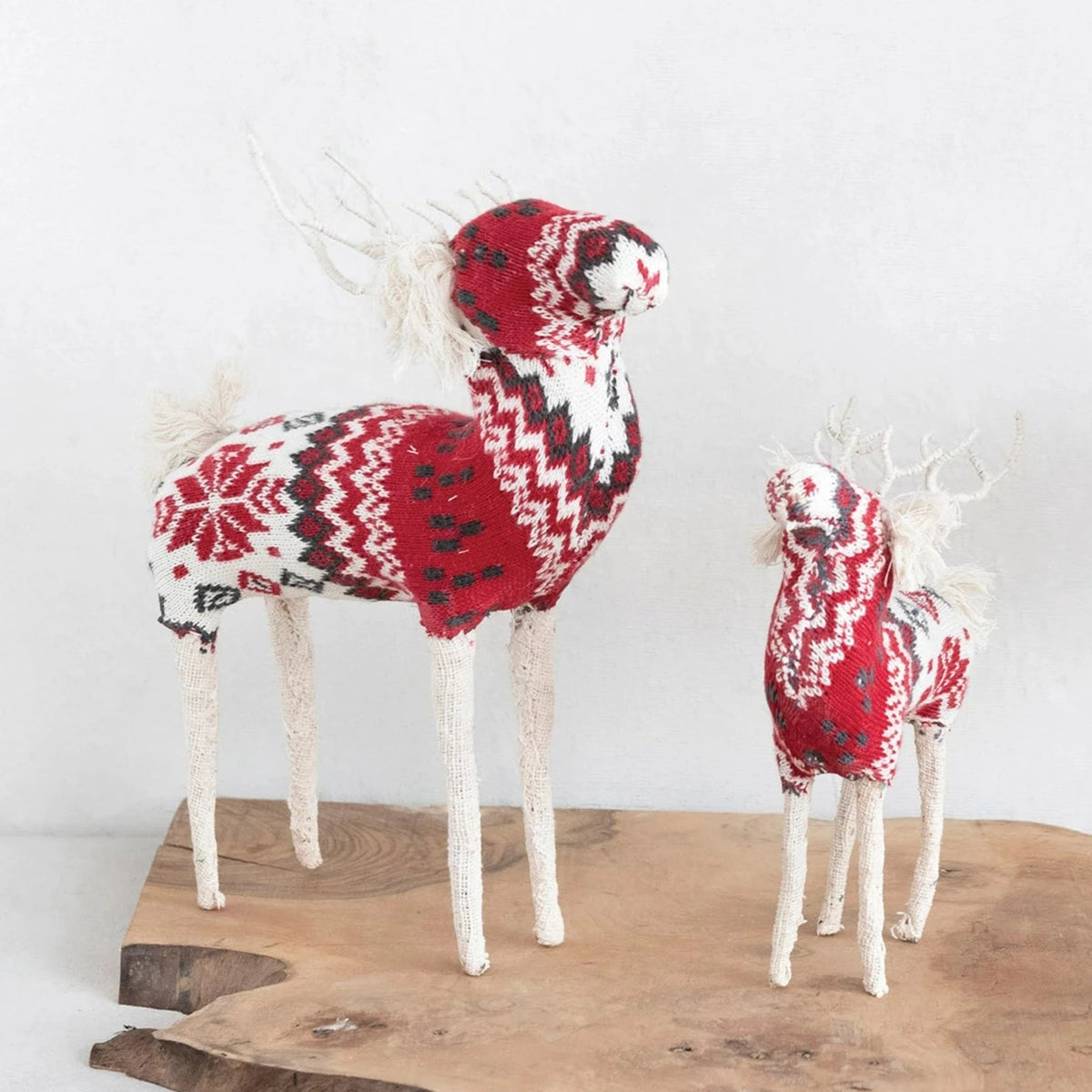 Nordic Red &amp; White Standing Reindeer