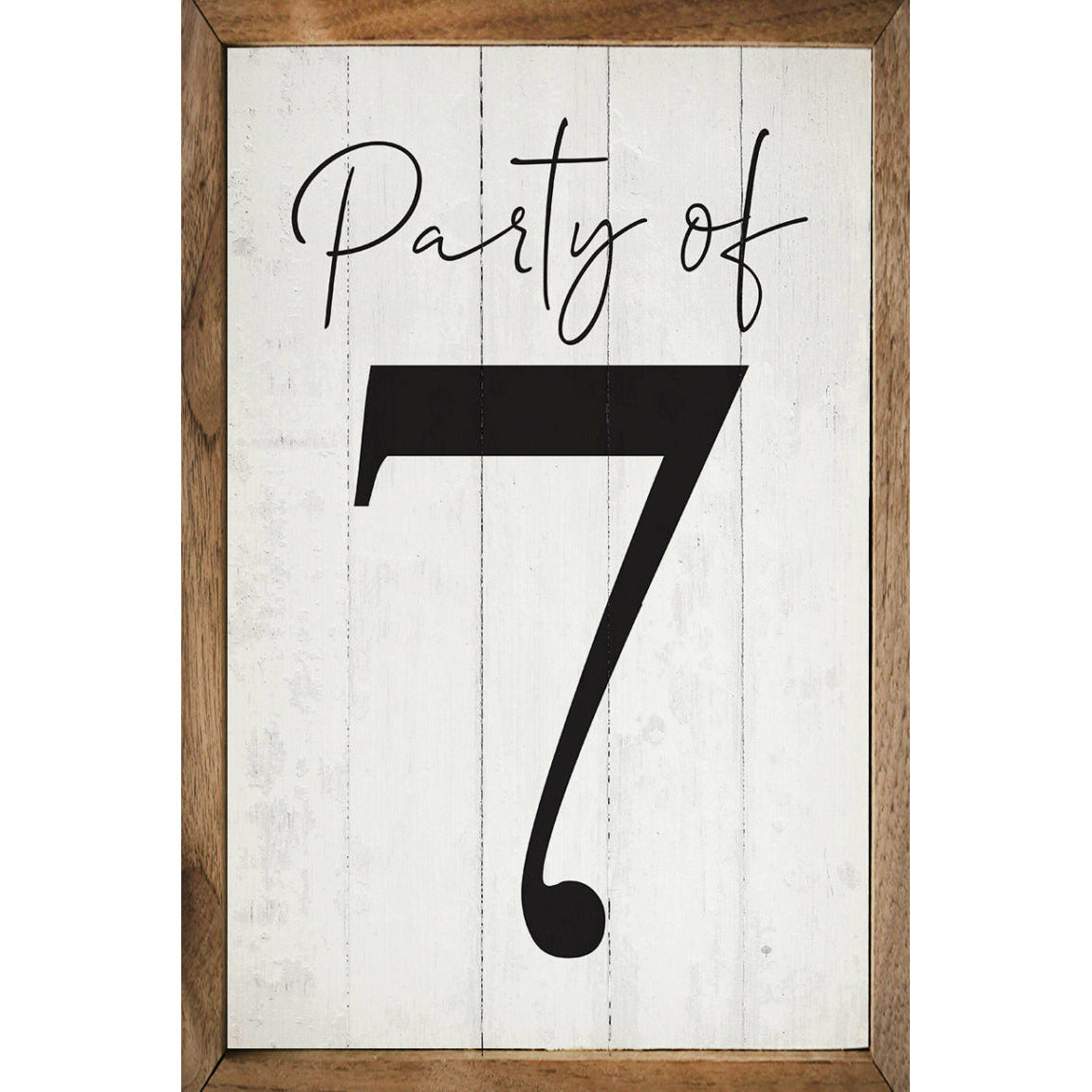 Party Of Number Wood Framed Print
