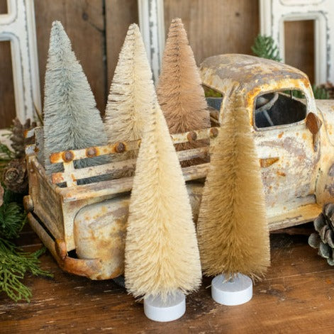 Pastel Bottle Brush Trees Set