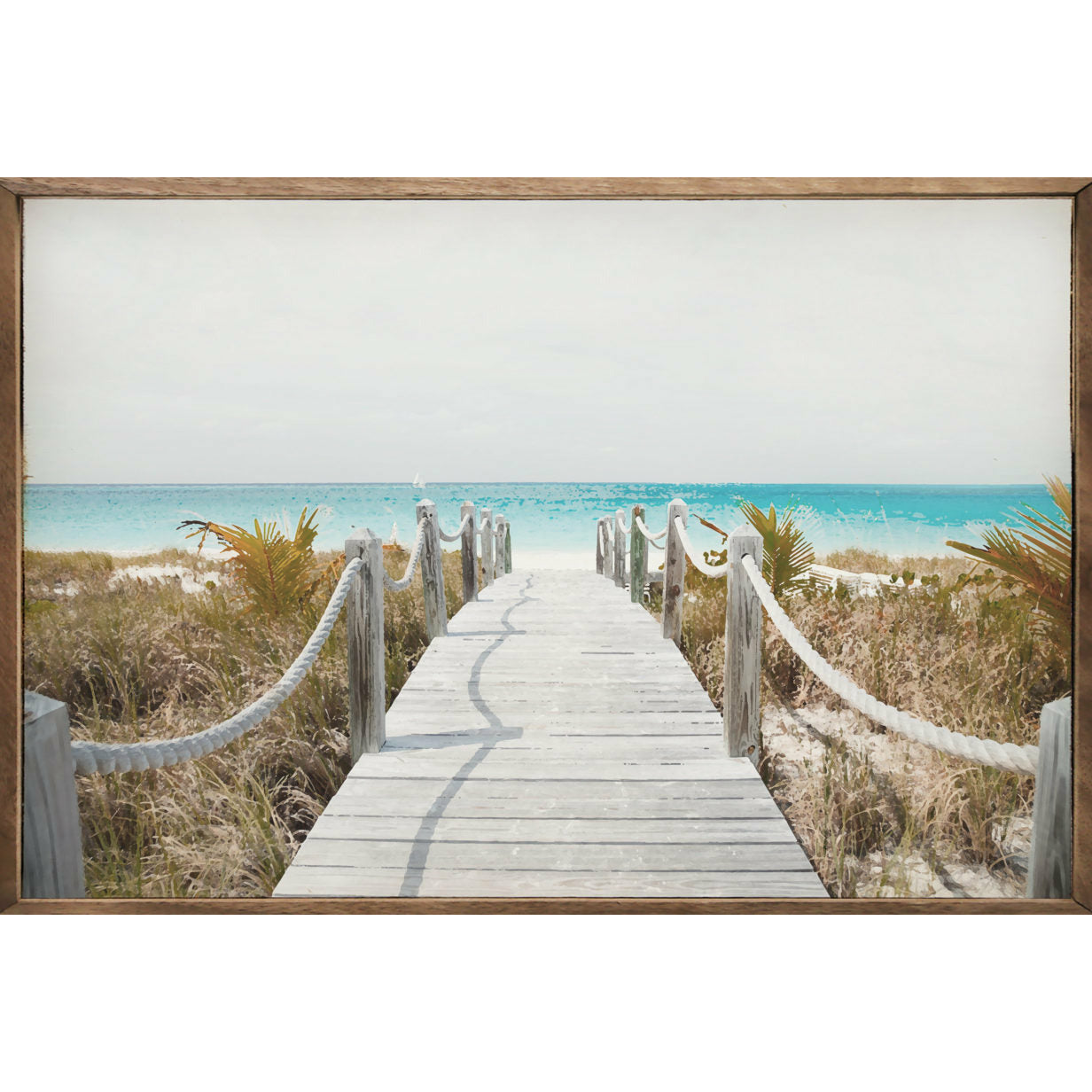Path To The Ocean Wood Framed Print