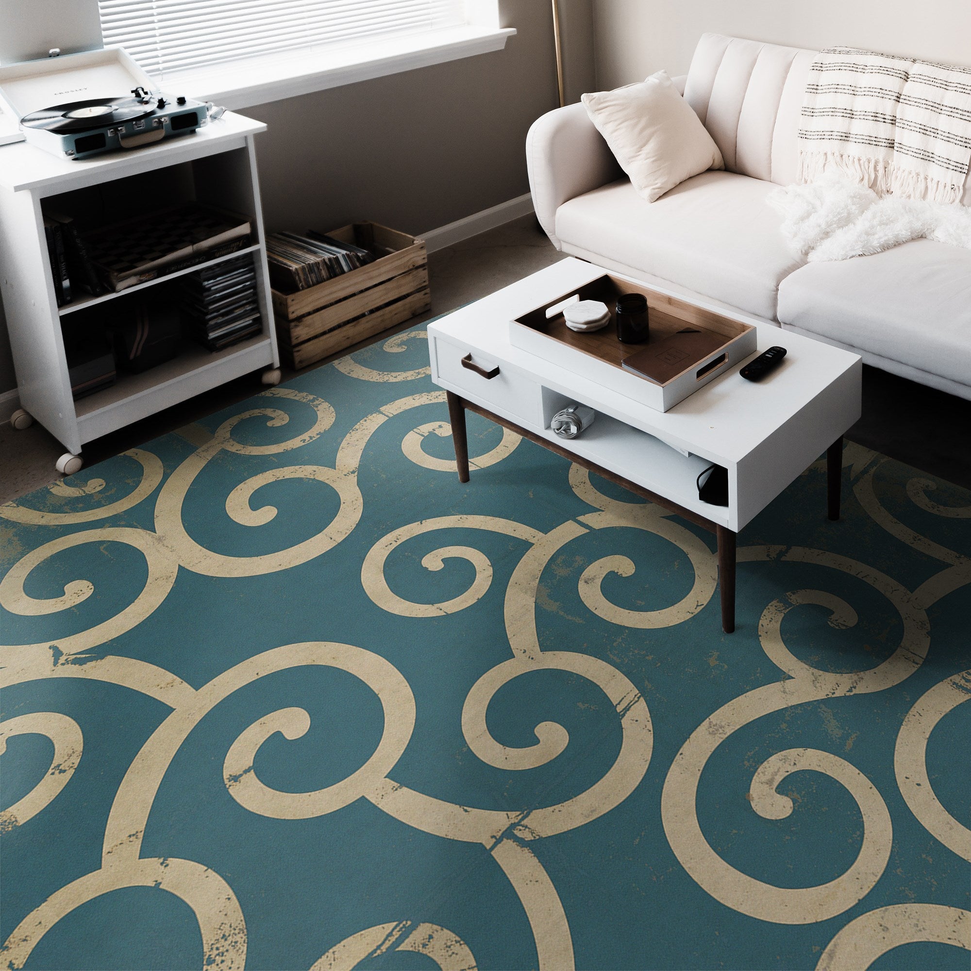 Pattern 04 Tsunami Vinyl Floor Cloth