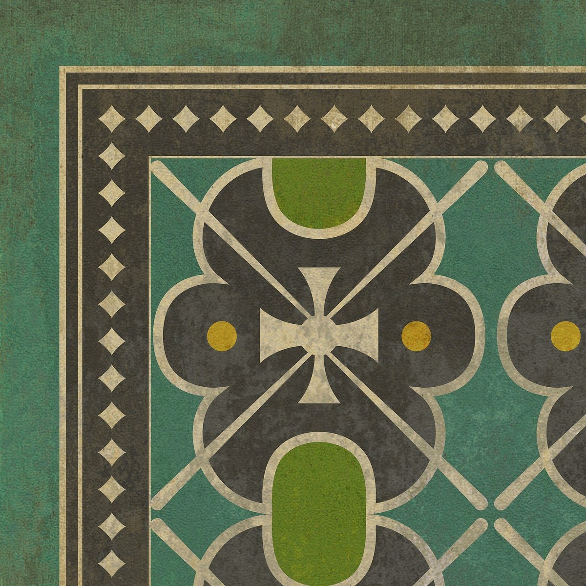 Pattern 05 Miss Havisham Vinyl Floor Cloth