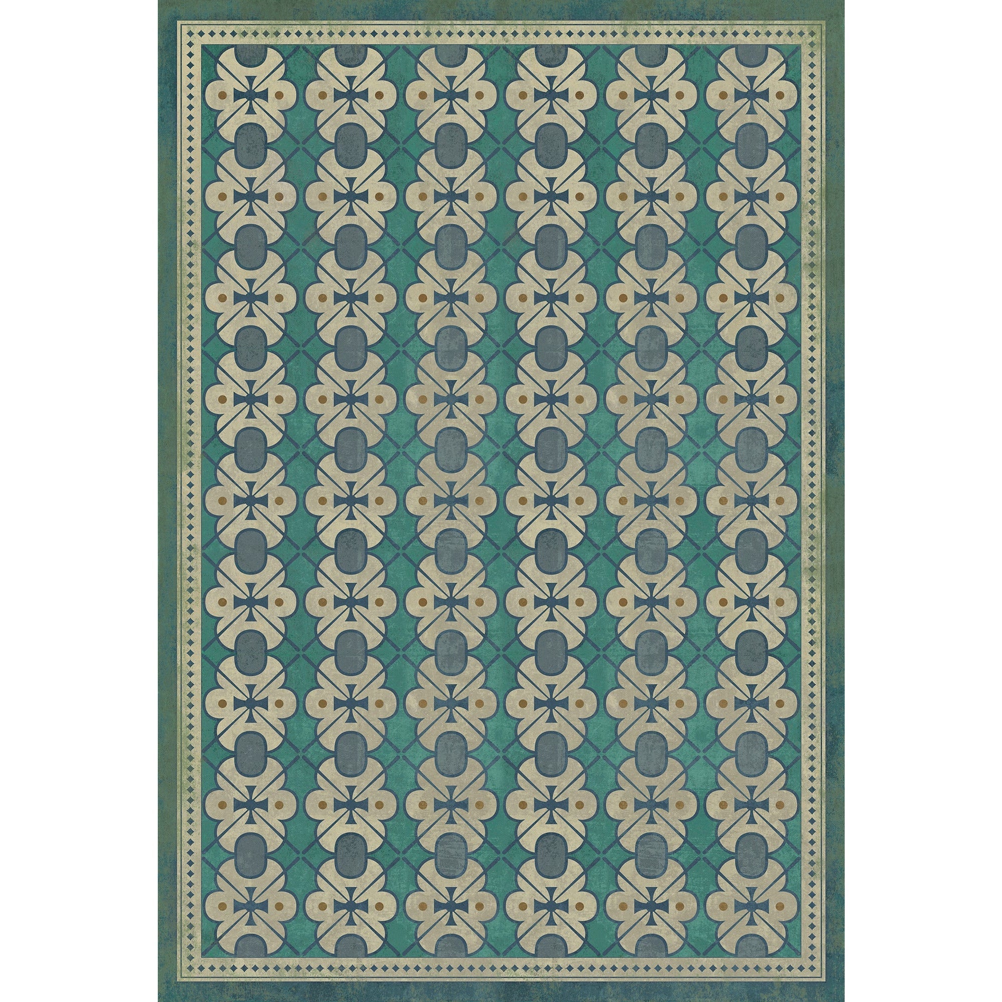 Pattern 05 Mrs Hudson Vinyl Floor Cloth