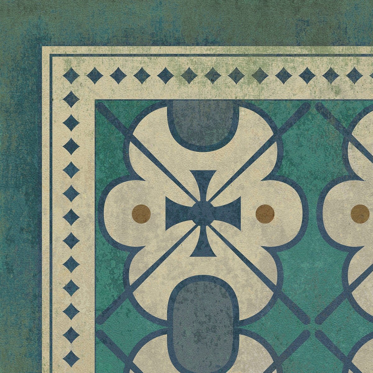 Pattern 05 Mrs Hudson Vinyl Floor Cloth