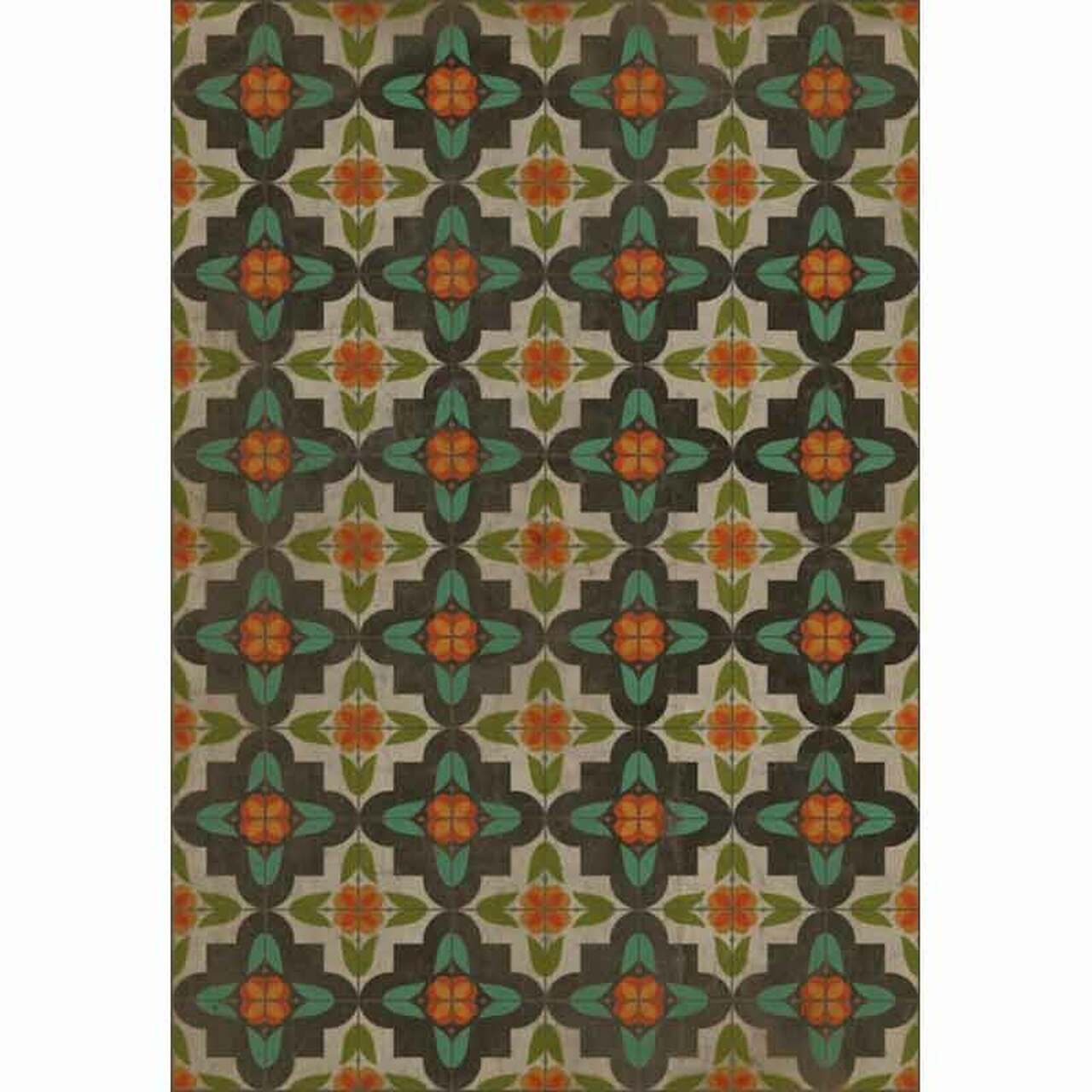 Pattern 33 Anna's Garden Vinyl Floor Cloth