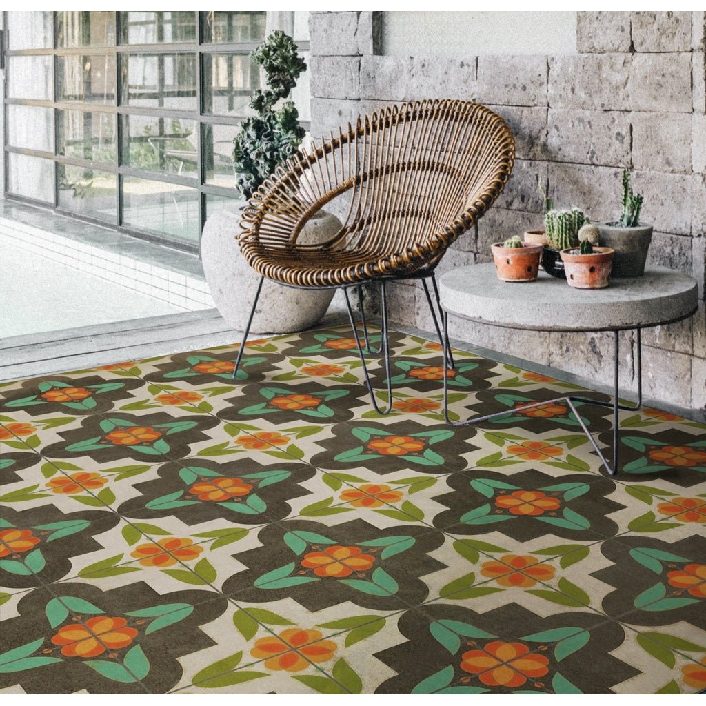 Pattern 33 Anna's Garden Vinyl Floor Cloth
