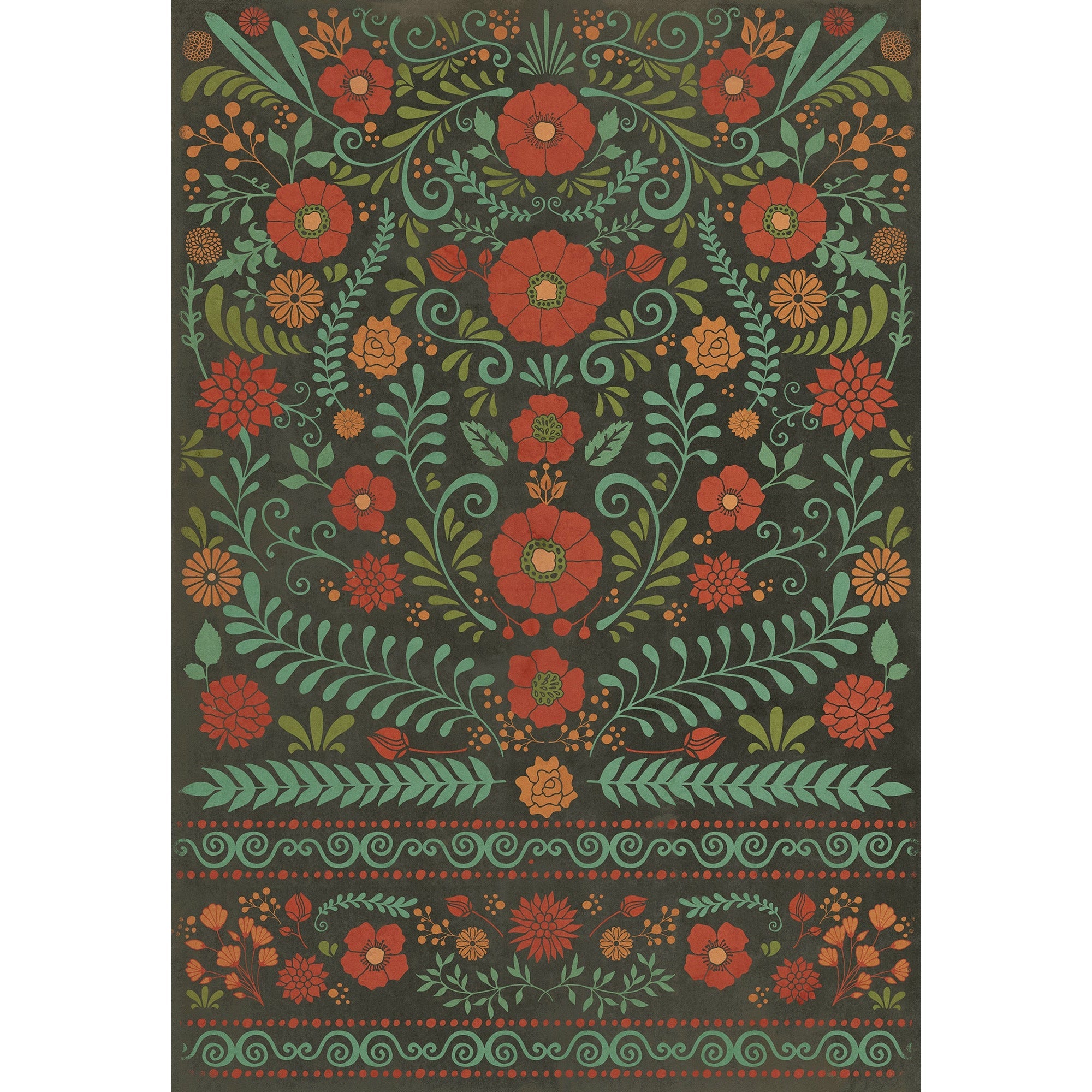 Pattern 36 A Garden To Walk In Vinyl Floor Cloth