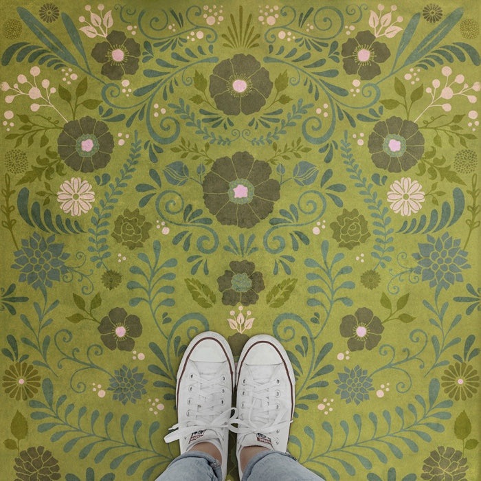 Pattern 36 Going Green Vinyl Floor Cloth