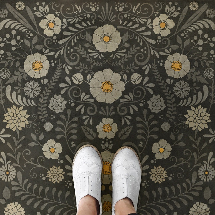 Pattern 36 Je Regrete Rien Vinyl Floor Cloth