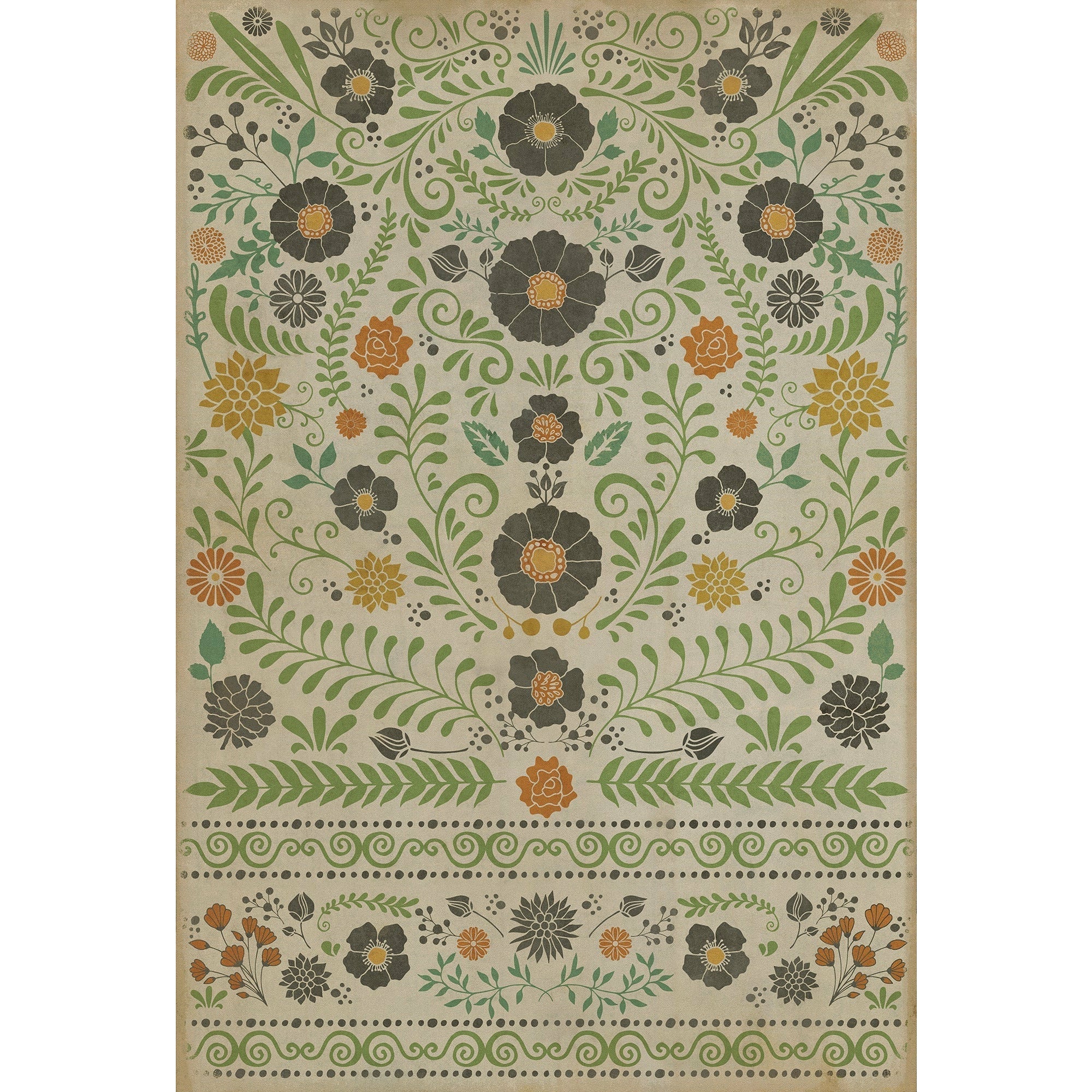Pattern 36 Prettiest Weeds Vinyl Floor Cloth