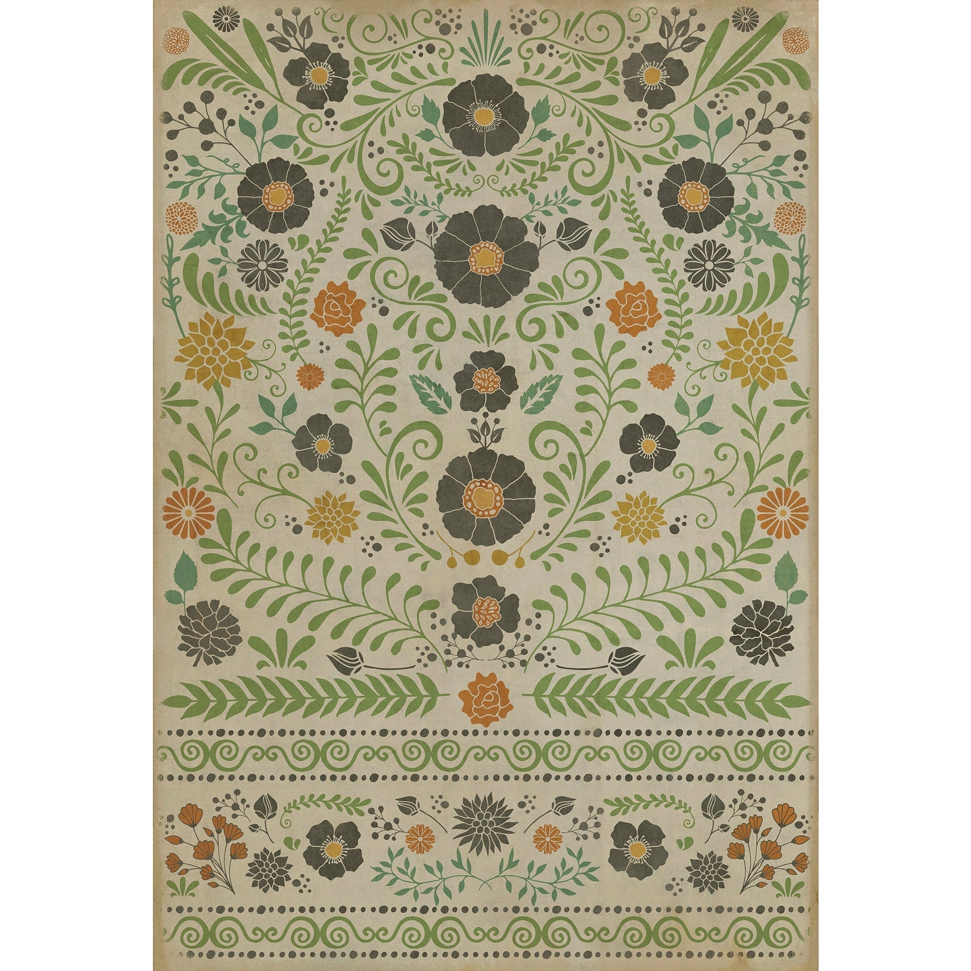 Pattern 36 Prettiest Weeds Vinyl Floor Cloth
