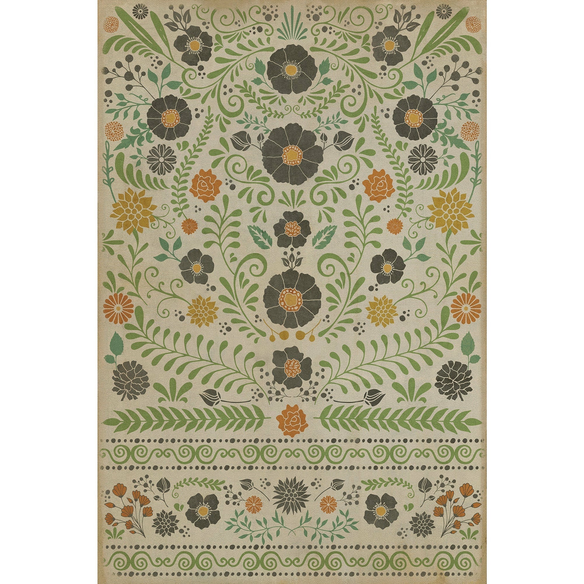 Pattern 36 Prettiest Weeds Vinyl Floor Cloth