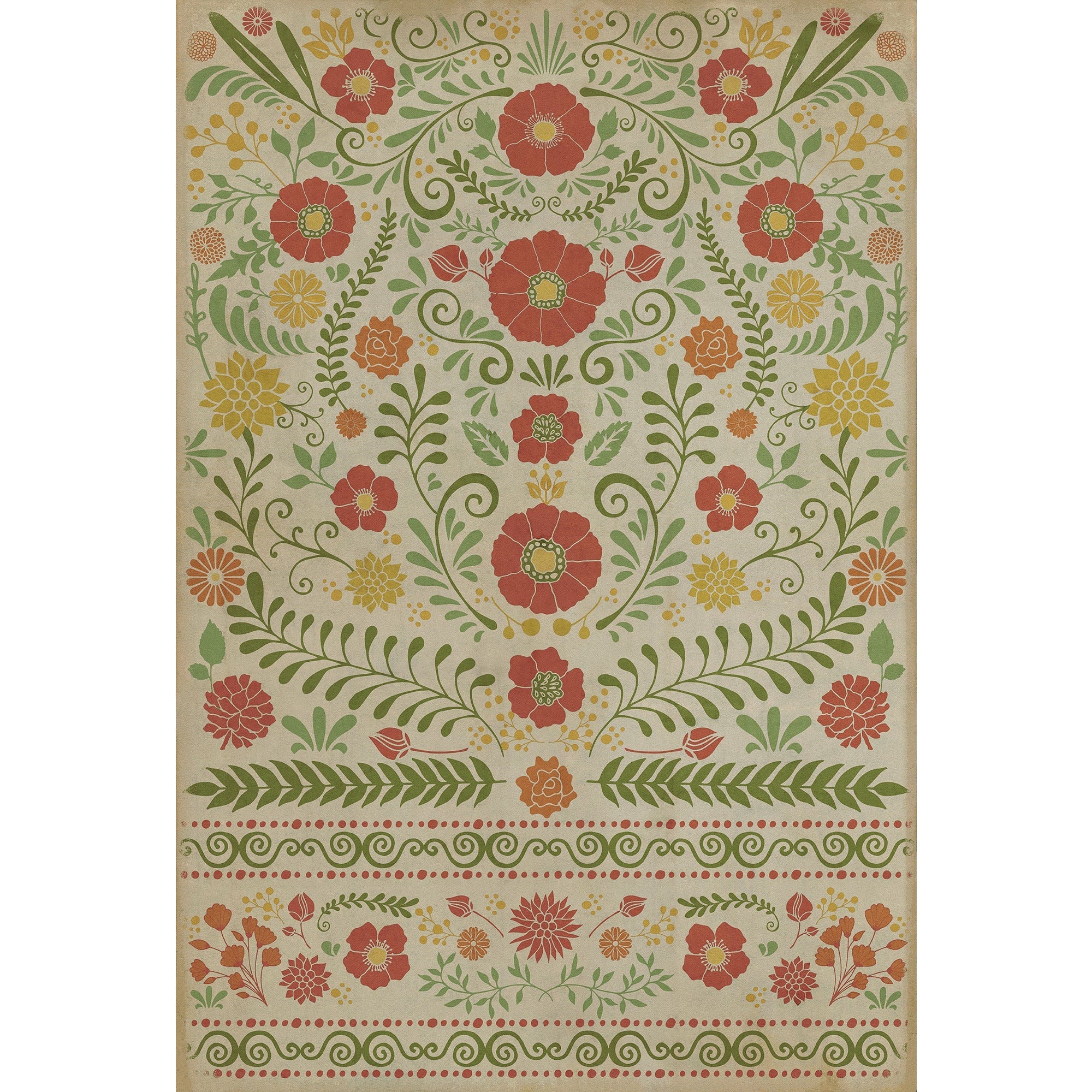 Pattern 36 Where To Be Happiest Vinyl Floor Cloth