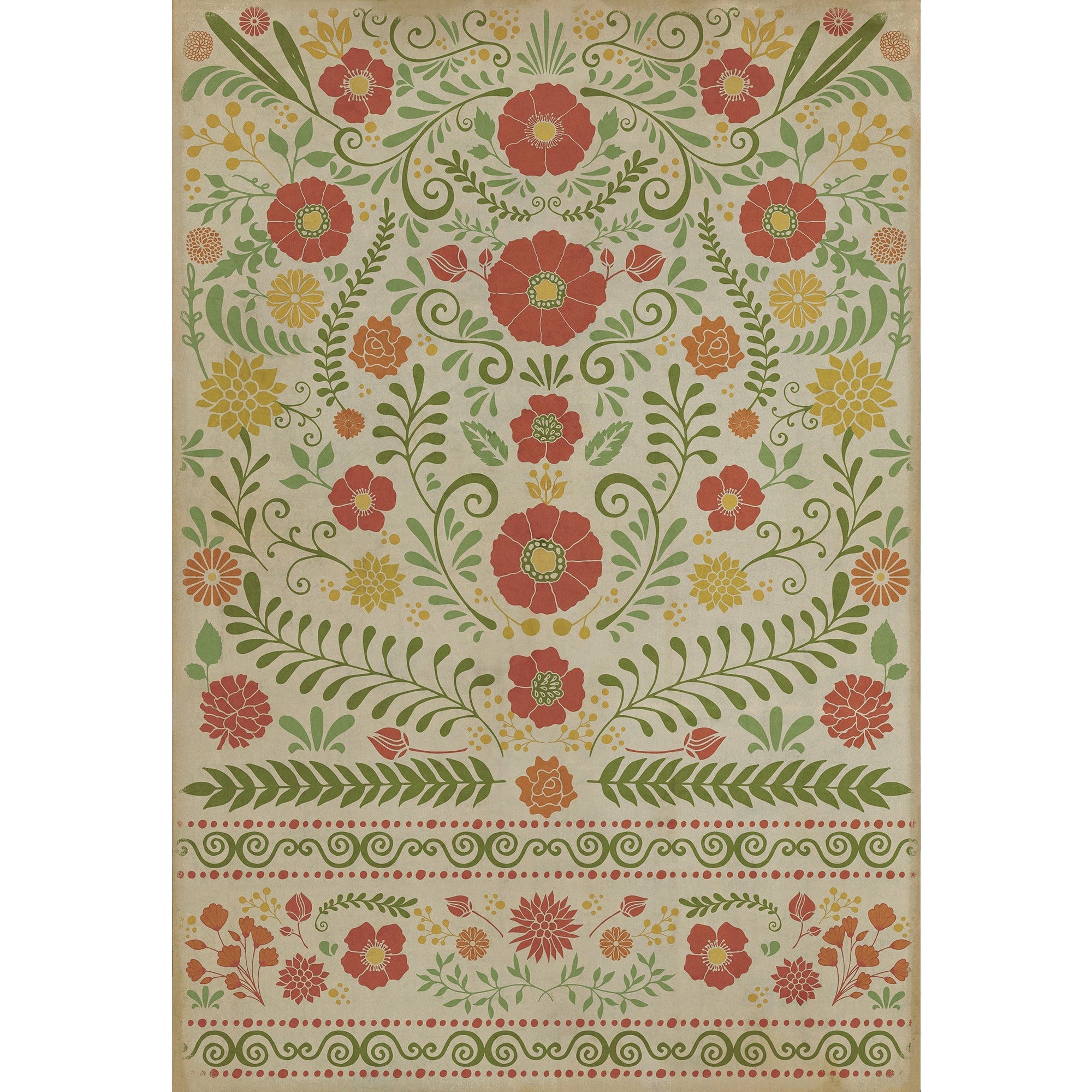 Pattern 36 Where To Be Happiest Vinyl Floor Cloth