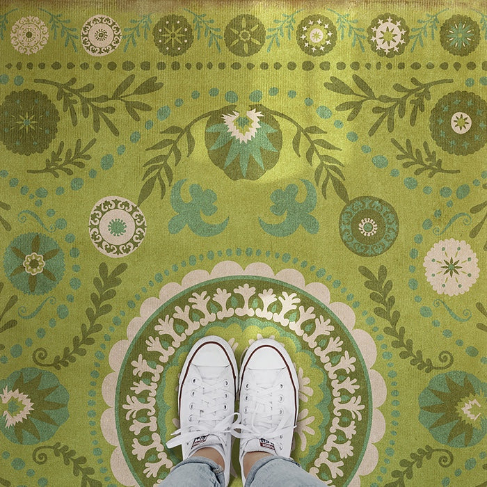 Pattern 38 A Garden Path Vinyl Floor Cloth