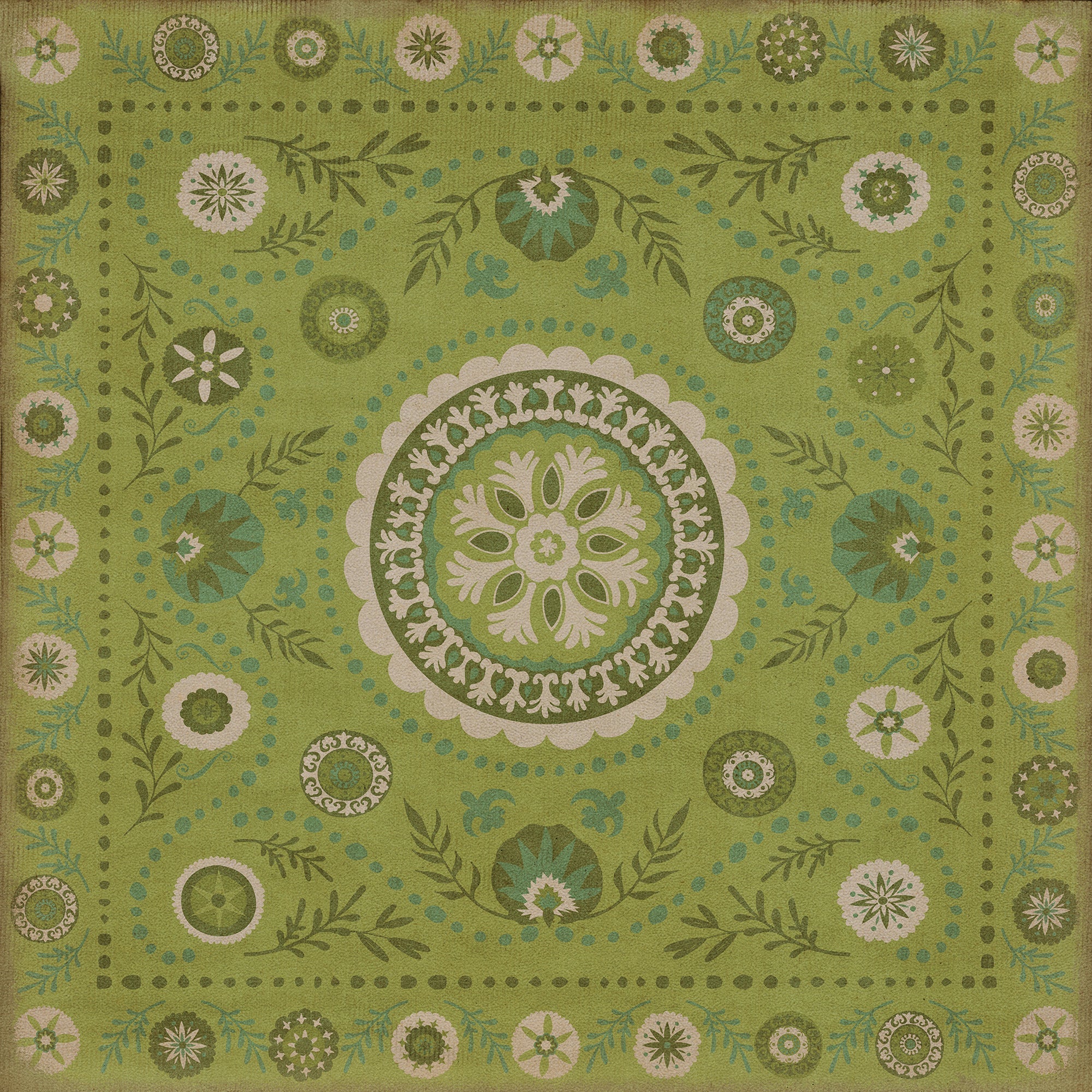 Pattern 38 A Garden Path Vinyl Floor Cloth